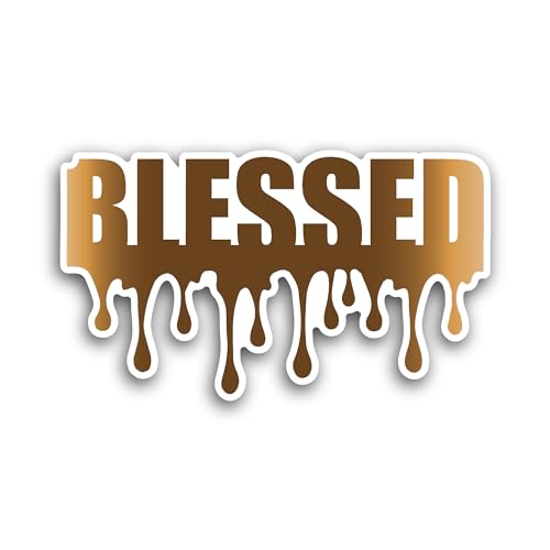 2 (Pieces) 3" and 5" Blessed Sticker, Waterproof Vinyl Decals for Many Purpose Like Cars, Trucks, La