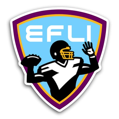 2 (Pieces) 3" and 5" Elite F00tball League of India Sticker, Waterproof Vinyl Decals for Many Purpos