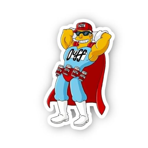 2 (Pieces) 2" and 3" Superhero with Beverage Cans Sticker, Waterproof Vinyl Decals for Many Purpose 