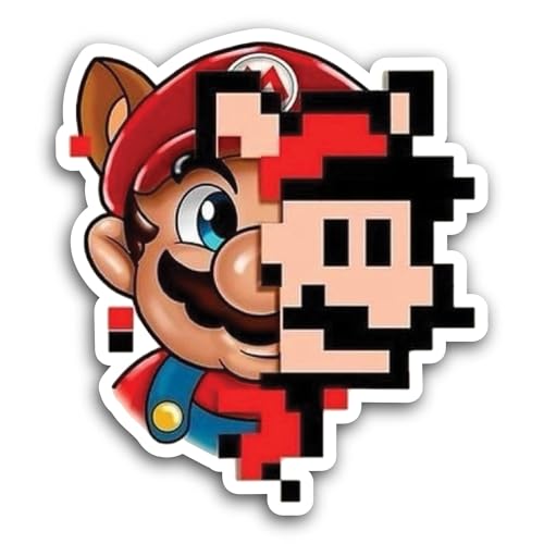 2 (Pieces) 3" and 5" Cartoon Character Portrait Sticker, Waterproof Vinyl Decals for Many Purpose Li