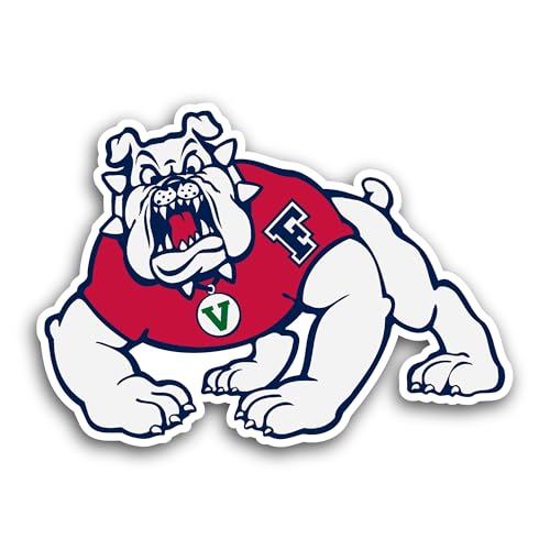2 (Pieces) 3" and 5" Fresn0 State Bulldogs Sticker, Waterproof Vinyl Decals for Many Purpose Like Ca