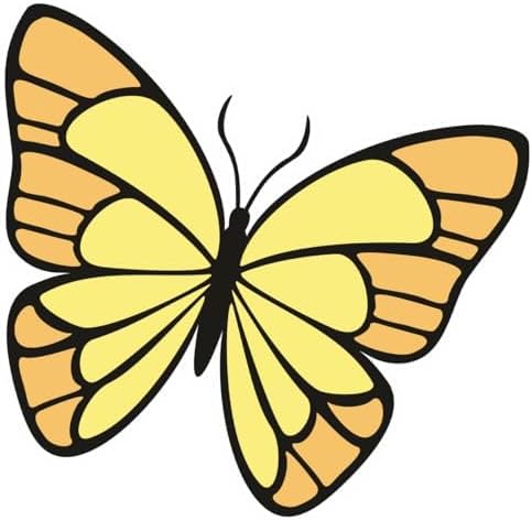 Inspirational Quote "Cute Yellow Butterfky" Motivational Sticker Vinyl Decal Motivation Stickers- 5" Vinyl Sticker Waterproof