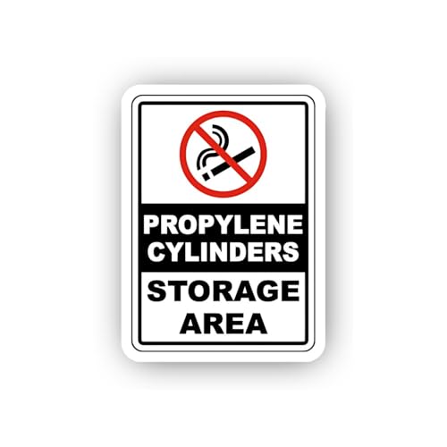 2 (Pieces) 3" and 5" No Smoking Propylene Storage Warning Sticker, Waterproof Vinyl Decals for Many 
