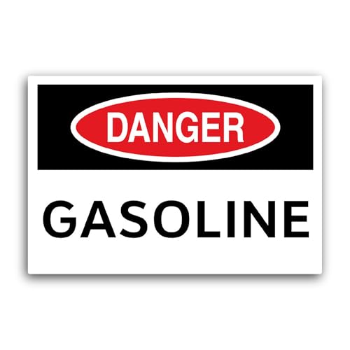2 (Pieces) 3" and 5" Danger Gasoline Sticker, Waterproof Vinyl Decals for Many Purpose Like Cars, Tr