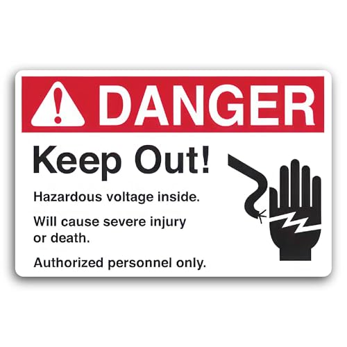 2 (Pieces) 3" and 5" Danger Sign - Keep Out Decal Sticker, Waterproof Vinyl Decals for Many Purpose 