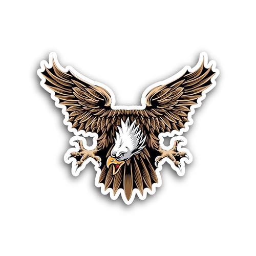 2 (Pieces) 3" and 5" Eagle Sticker, Waterproof Vinyl Decals for Many Purpose Like Cars, Trucks, Lapt