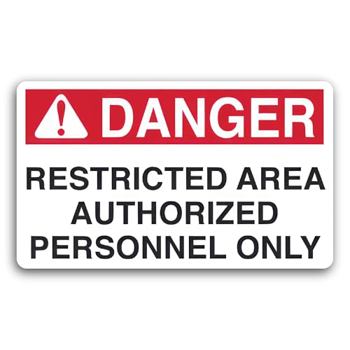 2 (Pieces) 3" and 5" Authorised Personnel Only Decal Sticker, Waterproof Vinyl Decals for Many Purpo