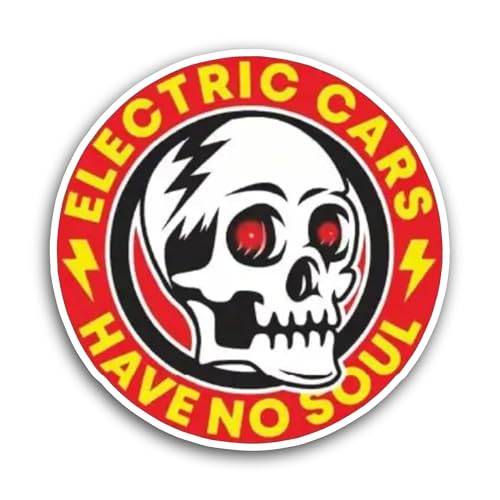 2 (Pieces) 3" and 5" Electric Cars Sticker, Waterproof Vinyl Decals for Many Purpose Like Cars, Truc