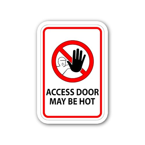 2 (Pieces) 3" and 5" ACCESS DOOR MAY BE HOT ICON Sticker, Waterproof Vinyl Decals for Many Purpose L