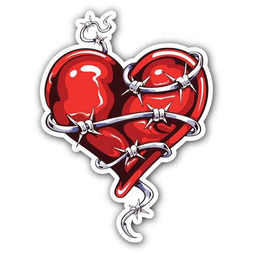 2 (Pieces) 3" and 5" Cute Flaming Skull Sticker, Waterproof Vinyl Decals for Many Purpose Like Cars,