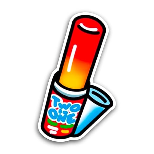 2 (Pieces) 3" and 5" Red Popsicle Sticker, Waterproof Vinyl Decals for Many Purpose Like Cars, Truck