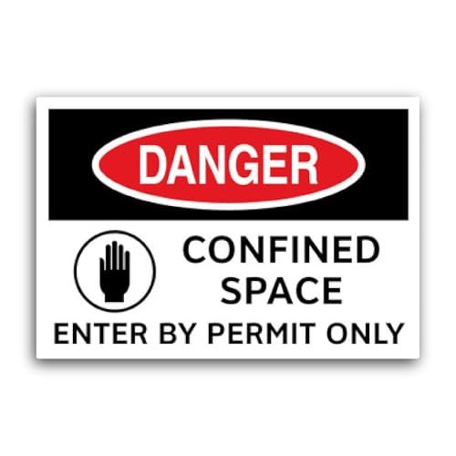 2 (Pieces) 3" and 5" Restricted Area Sign Sticker, Waterproof Vinyl Decals for Many Purpose Like Car
