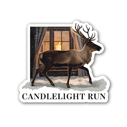 2 (Pieces) 3" and 5" Classic Merry Wreath and Bow Sticker, Waterproof Vinyl Decals for Many Purpose 
