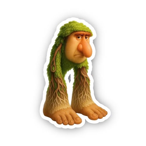 2 (Pieces) 3" and 5" Tree Cartoon Character Sticker, Waterproof Vinyl Decals for Many Purpose Like C