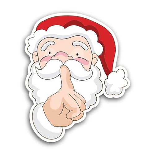 2 (Pieces) 3" and 5" Santa Face Sticker, Waterproof Vinyl Decals for Many Purpose Like Cars, Trucks,