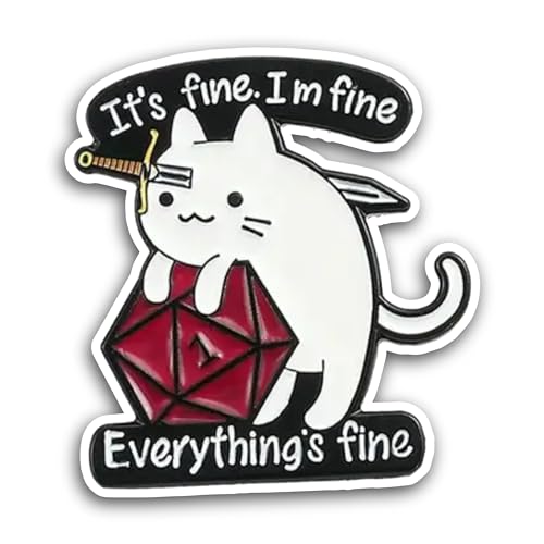 2 (Pieces) 3" and 5" Its Fine Im Fine Everything is Fine Sticker, Waterproof Vinyl Decals for Many P
