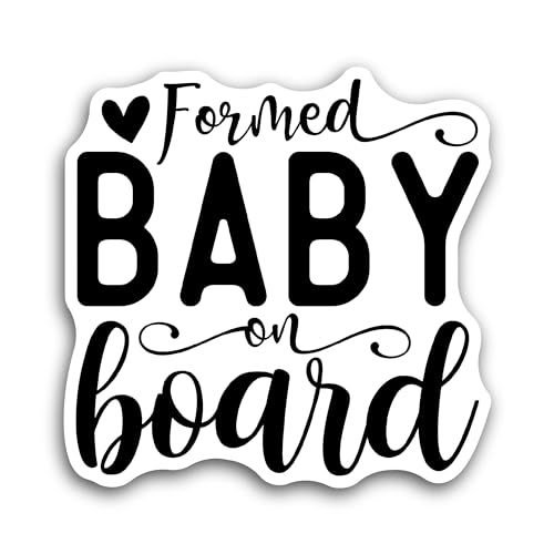 2 (Pieces) 3" and 5" Formed Baby On Board Sticker, Waterproof Vinyl Decals for Many Purpose Like Car