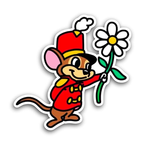 2 (Pieces) 3" and 5" Funny Cute Rat Sticker, Waterproof Vinyl Decals for Many Purpose Like Cars, Tru