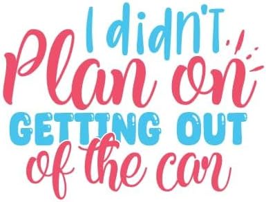 Inspirational Quote I Didn't Plan On Getting Out of The Car Motivational Sticker Vinyl Decal Motivation Stickers- 5" Vinyl Sticker Waterproof