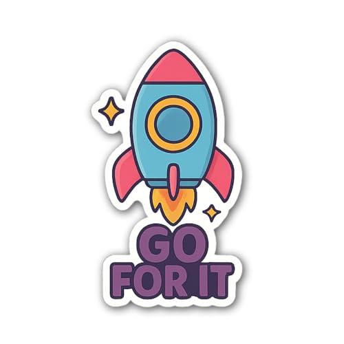 3D Vertical Aesthetic Background with Motivational Quote Think Happy Sticker Vinyl Decal Motivation 