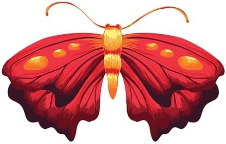 Inspirational Quote "Red and Orange Butterfly" Motivational Sticker Vinyl Decal Motivation Stickers- 5" Vinyl Sticker Waterproof