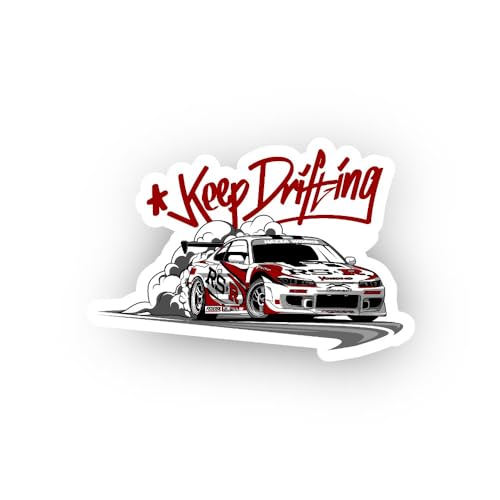2 (Pieces) 3" and 5" Keep Drifting Sticker, Waterproof Vinyl Decals for Many Purpose Like Cars, Truc