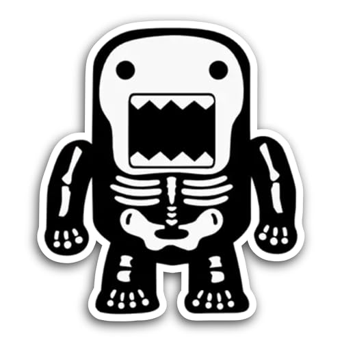 2 (Pieces) 3" and 5" Halloween Skeleton Sticker, Waterproof Vinyl Decals for Many Purpose Like Cars,