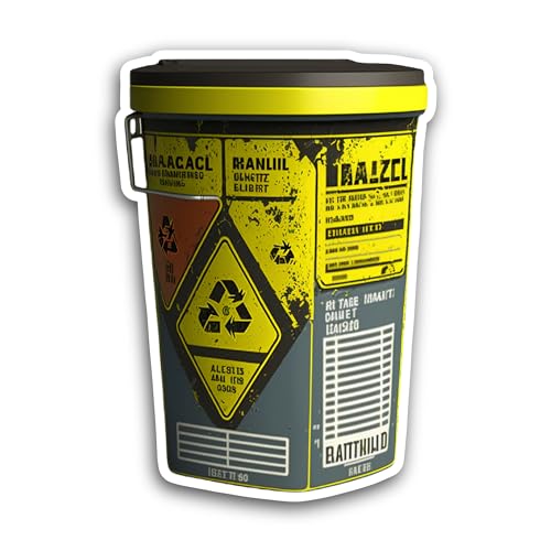 2 (Pieces) 3" and 5" Yellow Barrel Sticker, Waterproof Vinyl Decals for Many Purpose Like Cars, Truc