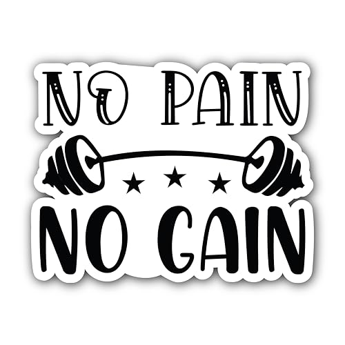 2 (Pieces) 3" and 5" No Gain Sticker, Waterproof Vinyl Decals for Many Purpose Like Cars, Trucks, La