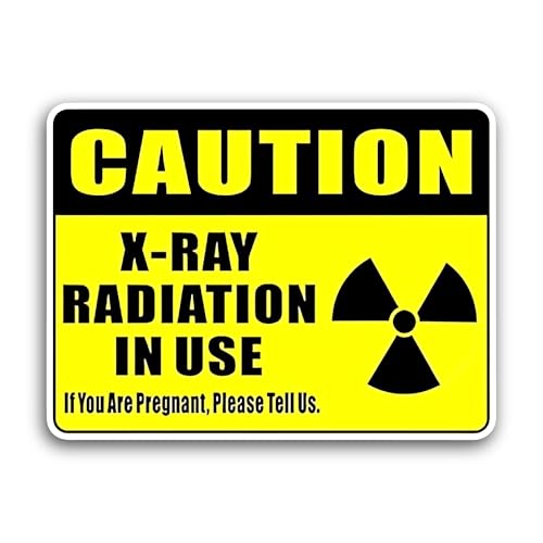 2 (Pieces) 3" and 5" X-ray Radiation Symbol Sticker, Waterproof Vinyl Decals for Many Purpose Like C