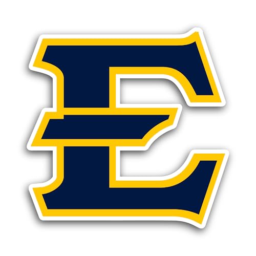 2 (Pieces) 3" and 5" Blue and Yellow E Sticker, Waterproof Vinyl Decals for Many Purpose Like Cars, 
