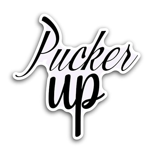 2 (Pieces) 3" and 5" Pucker Up Decal Sticker, Waterproof Vinyl Decals for Many Purpose Like Cars, Tr
