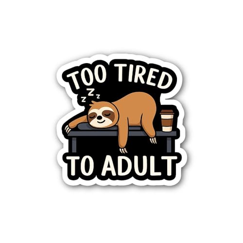 2 (Pieces) 3" and 5" Sundae on The Beach Sticker, Waterproof Vinyl Decals for Many Purpose Like Cars
