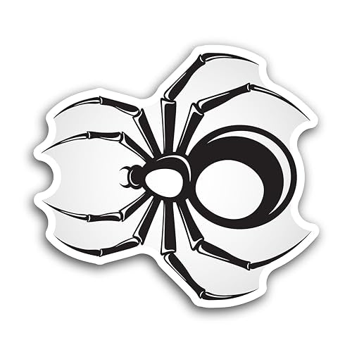 2 (Pieces) 3" and 5" Black Spider Decal Sticker, Waterproof Vinyl Decals for Many Purpose Like Cars,