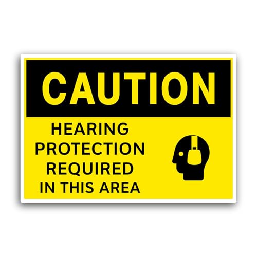 2 (Pieces) 3" and 5" Hearing Protection Sticker, Waterproof Vinyl Decals for Many Purpose Like Cars,
