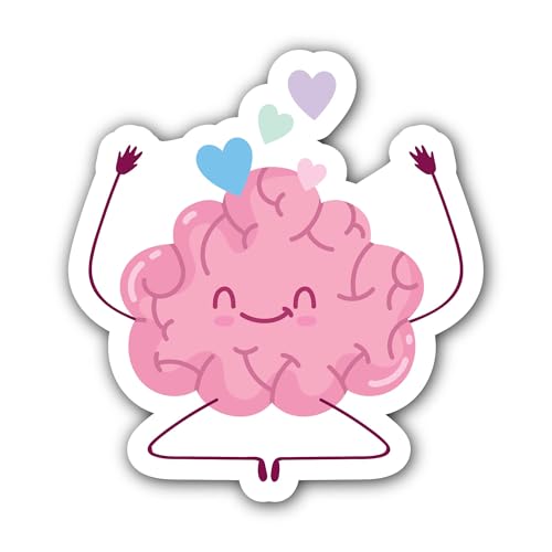2 (Pieces) 3" and 5" Cute Face with Glasses Sticker, Waterproof Vinyl Decals for Many Purpose Like C