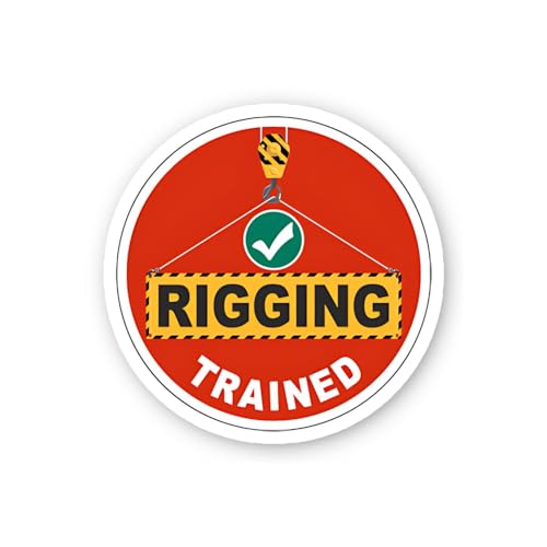 2 (Pieces) 3" and 5" Rigging Trained Certified Sticker, Waterproof Vinyl Decals for Many Purpose Lik