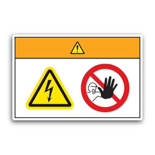 2 (Pieces) 3" and 5" Danger Electricity Warning Sticker, Waterproof Vinyl Decals for Many Purpose Li