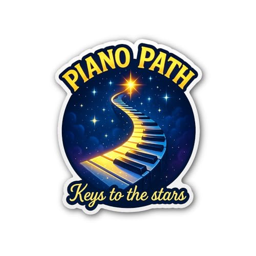 2 (Pieces) 3" and 5" Piano Path Sticker, Waterproof Vinyl Decals for Many Purpose Like Cars, Trucks,