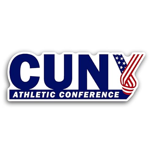 2 (Pieces) 3" and 5" CUNY Athletic C0nference Sticker, Waterproof Vinyl Decals for Many Purpose Like