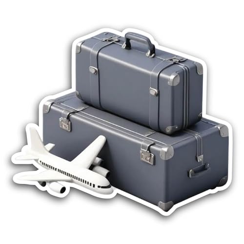 2 (Pieces) 3" and 5" Travel Suitcase Sticker, Waterproof Vinyl Decals for Many Purpose Like Cars, Tr