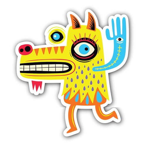 Hello May Quote Written on White Note on Pastel Background with Flowers Sticker - 5" Vinyl Sticker W