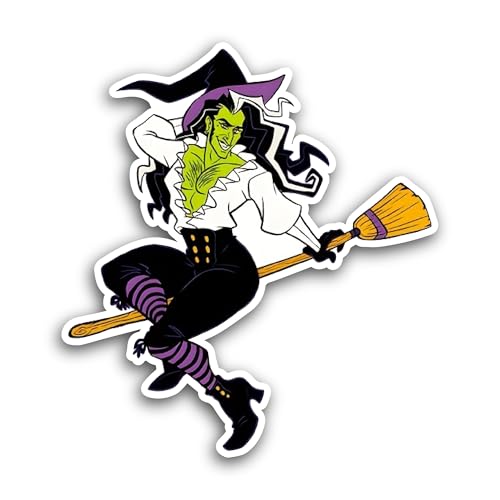 2 (Pieces) 3" and 5" Witch Sticker, Waterproof Vinyl Decals for Many Purpose Like Cars, Trucks, Lapt