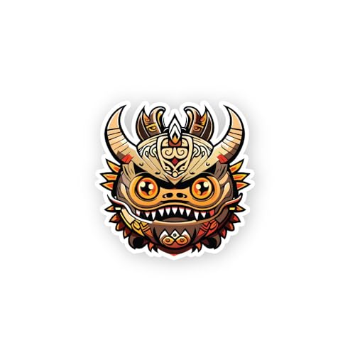 2 (Pieces) 3" and 5" Cat in Reindeer Antlers Sticker, Waterproof Vinyl Decals for Many Purpose Like 