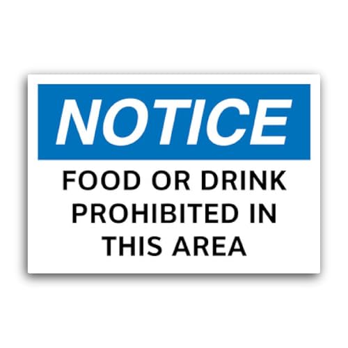 2 (Pieces) 3" and 5" Notice/Food Or Drink Sticker, Waterproof Vinyl Decals for Many Purpose Like Car