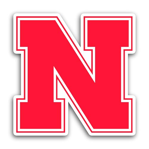 2 (Pieces) 3" and 5" Nebraska C0rnhuskers Sticker, Waterproof Vinyl Decals for Many Purpose Like Car