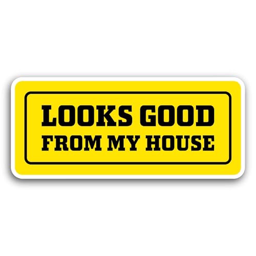 2 (Pieces) 3" and 5" Looks Good Sticker, Waterproof Vinyl Decals for Many Purpose Like Cars, Trucks,
