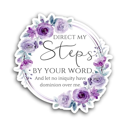 2 (Pieces) 3" and 5" Direct My Steps Sticker, Waterproof Vinyl Decals for Many Purpose Like Cars, Tr