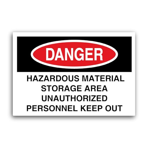 2 (Pieces) 3" and 5" Hazardous Material Sticker, Waterproof Vinyl Decals for Many Purpose Like Cars,