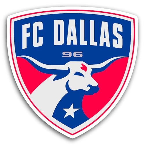 2 (Pieces) 3" and 5" FC D@llas S0ccer Club Logo Sticker, Waterproof Vinyl Decals for Many Purpose Li
